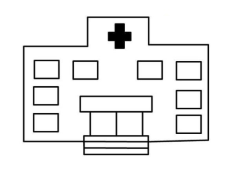 QQ画图红包医院怎么画简单的 QQ画图红包医院简笔画